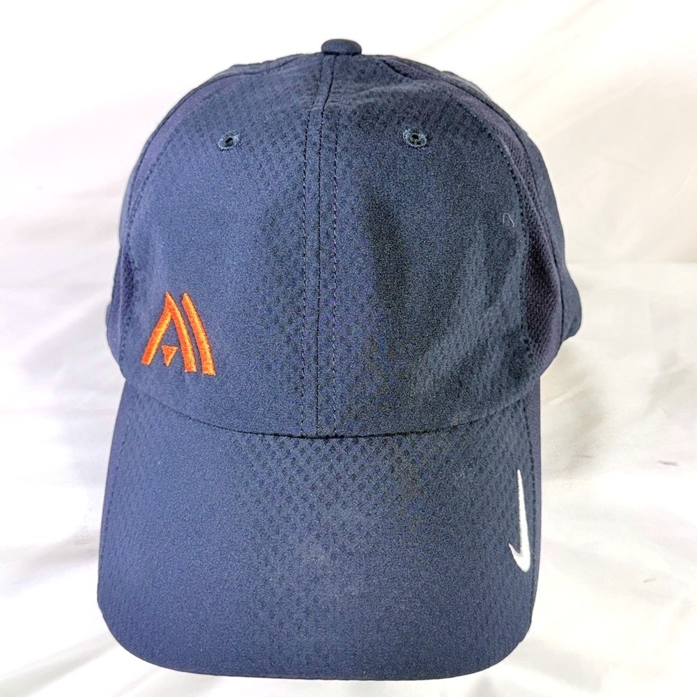 Nike Men's Navy Performance‎ Baseball Cap with Orange Logo Auburn NEW